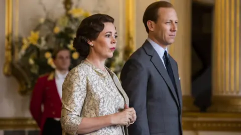 Sophie Mutevelian/Netflix Olivia Colman and Tobias Menzies in The Crown (2019)