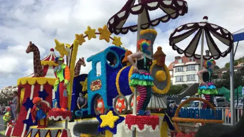 BBC A float in the style of a train