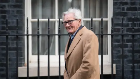 PA Michael Heseltine outside Downing Street, March 2017