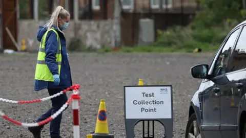 PA Media mobile testing unit in Pollokshields