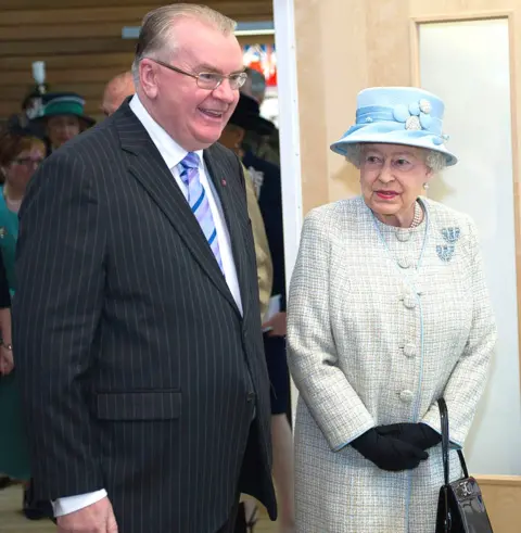 WPA Pool Jeff Edwards accompanied the Queen during the royal couple's fourth visit to the village of Aberfan