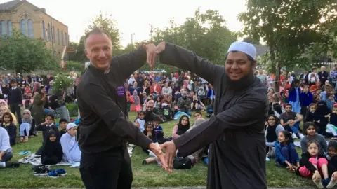 Big Batley Iftar Mark Umpleby and Molana Irfan