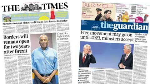 Times/Guardian front pages