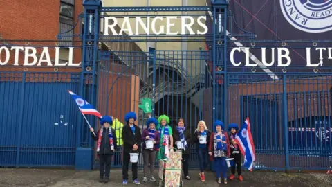 club 1872 John Burkhill was invited to Rangers' Ibrox ground by supporters' group Club 1872