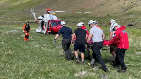 Wasdale Mountain Rescue Team Tongue Pot pools in Cumbria