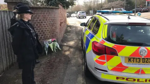 Police outside the property