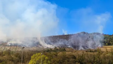 Ben Cottam fire on Machen mountain