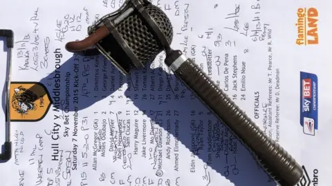 BBC Ali's microphone and last match notes