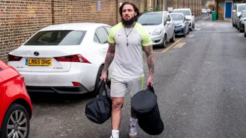 PA Media Stephen Bear leaving prison