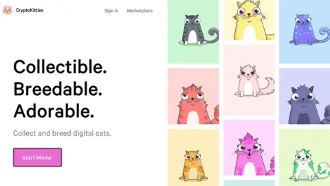 www.cryptokitties.co Screenshot of CryptoKitties site