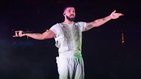 Getty Images Drake on stage