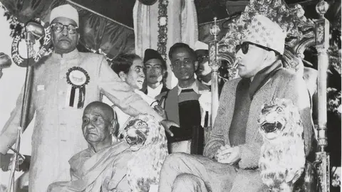 BBC Dr Ambedkar, left, at the Fourth Conference of the World Fellowships of Buddhists, held in 1956 in Nepal