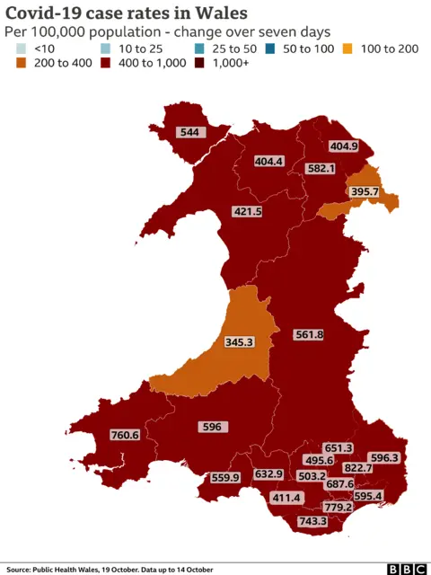 Case rate map