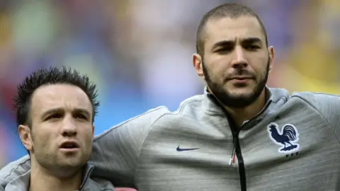 Getty Images Mathieu Valbuena and Karim Benzema