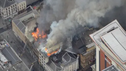 Police Scotland Aerial view of the fire