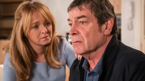 ITV Jenny Bradley played by Sally Ann Matthews and Johnny Connor played by Richard Hawley