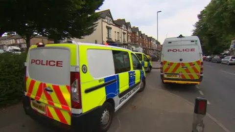 The scene in Aubrey Road