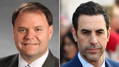 Georgia Congress and AFP Jason Spencer and Sacha Baron Cohen