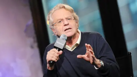 Getty Images Iconic television host Jerry Springer discusses 25 years of his TV show during AOL Build Presents Jerry Springer on May 19, 2016 in New York, New York