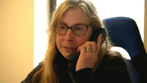 BBC Jayne on the phone