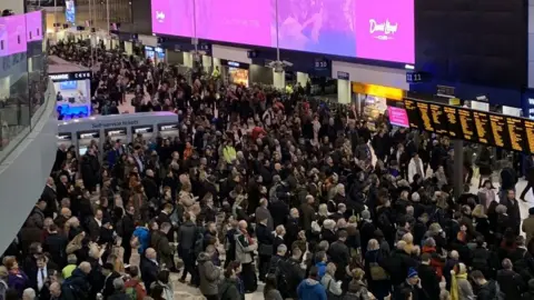 Gary Riley-Jones Crowds at London Waterloo on Tuesday