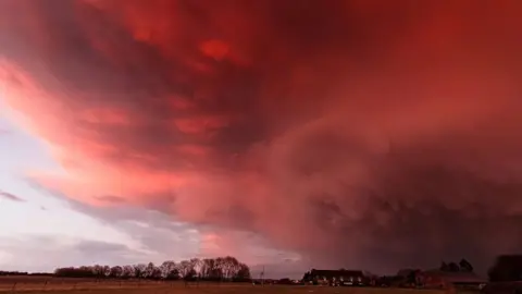 Martin Nikel Sunset over the Cambridgeshire Fens