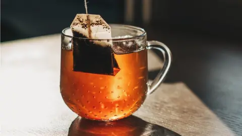 Teabag in a cup of tea