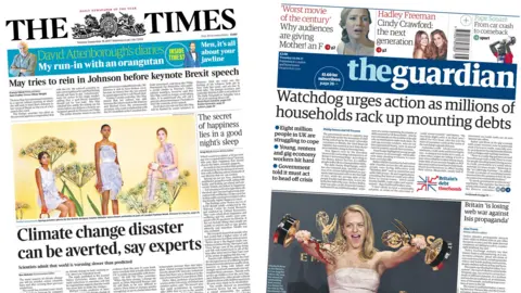 Times/Guardian front pages