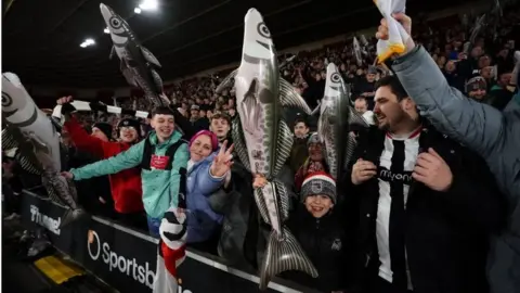 PA Media Grimsby Town fans