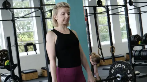 Luke Farmer Victoria at a gym training