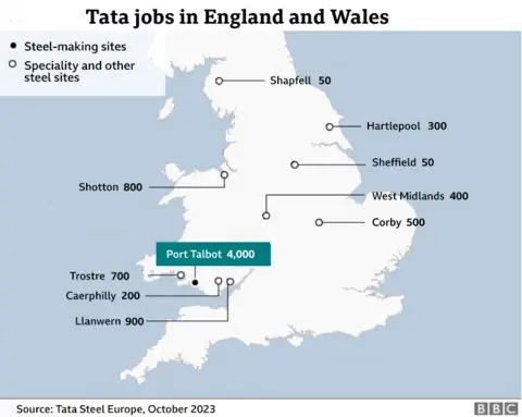 Map of Tata steel locations