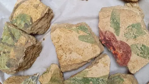 Allen Archaeology Decorated Roman plaster