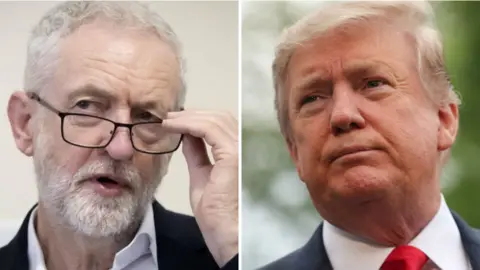 PA/Reuters Jeremy Corbyn and Donald Trump composite image