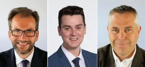 Powys County Council James Gibson-Watt, Matthew Dorrance and Elwyn Vaughan