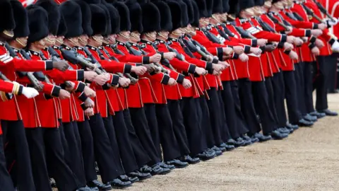 Reuters Members of the Coldstream Guards take part in the parade