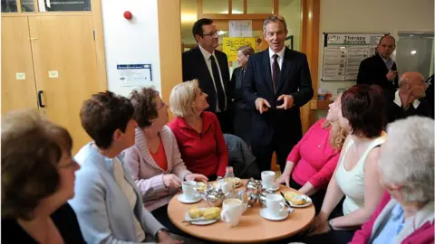 Getty Images Former Prime Minister Tony Blair visits Sedgefield in 2010