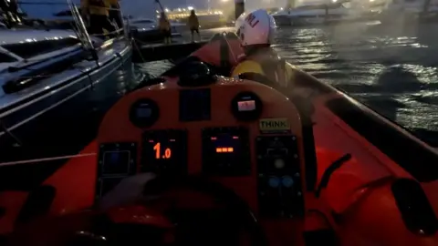 Poole lifeboat  Poole lifeboat responding to incident at Fastnet Race