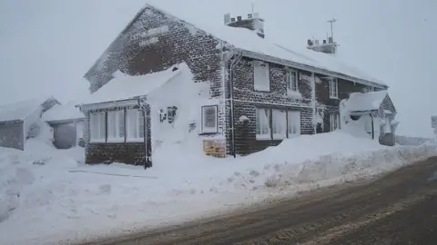 Forest Distillery Cat & Fiddle in winter 1978