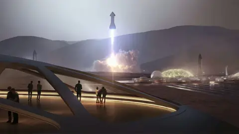 SpaceX Artwork of Starship