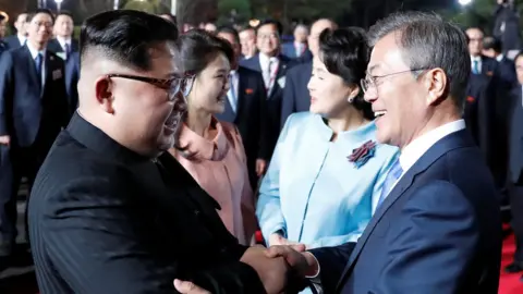 Kim Jong-un and Moon Jae-in