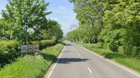 B676 Six Hills Lane, near the junction of Lawn Lane, in Old Dalby, Leicestershire