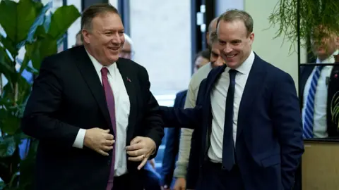 AFP US Secretary of State Mike Pompeo and Foreign Secretary Dominic Raab