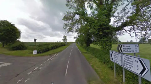 Leicestershire Police The B6047 Shangton Road in Tur Langton