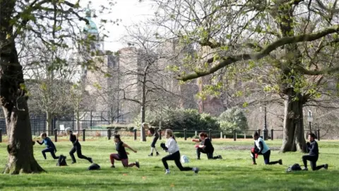 Reuters Exercise class in Hyde Park