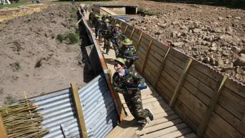 PETER JOLLY NORTHPIX Pupils in trenches