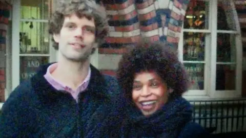 Family photo Mark van Dongen (left) with Berlinah Wallace