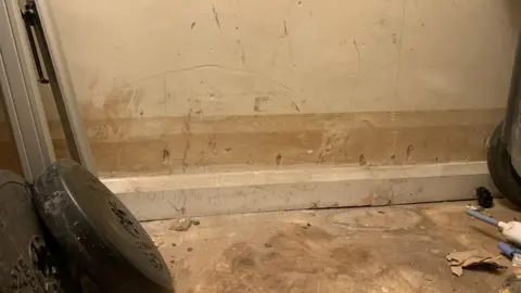 Water damage on wall