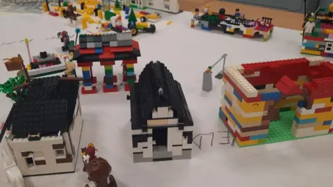 Chippenham marketplace recreated in Lego