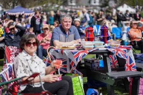 Getty Images The Coronation Big Lunch in Ballater on Sunday