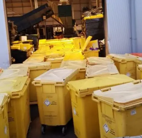 bins at the Shotts depot